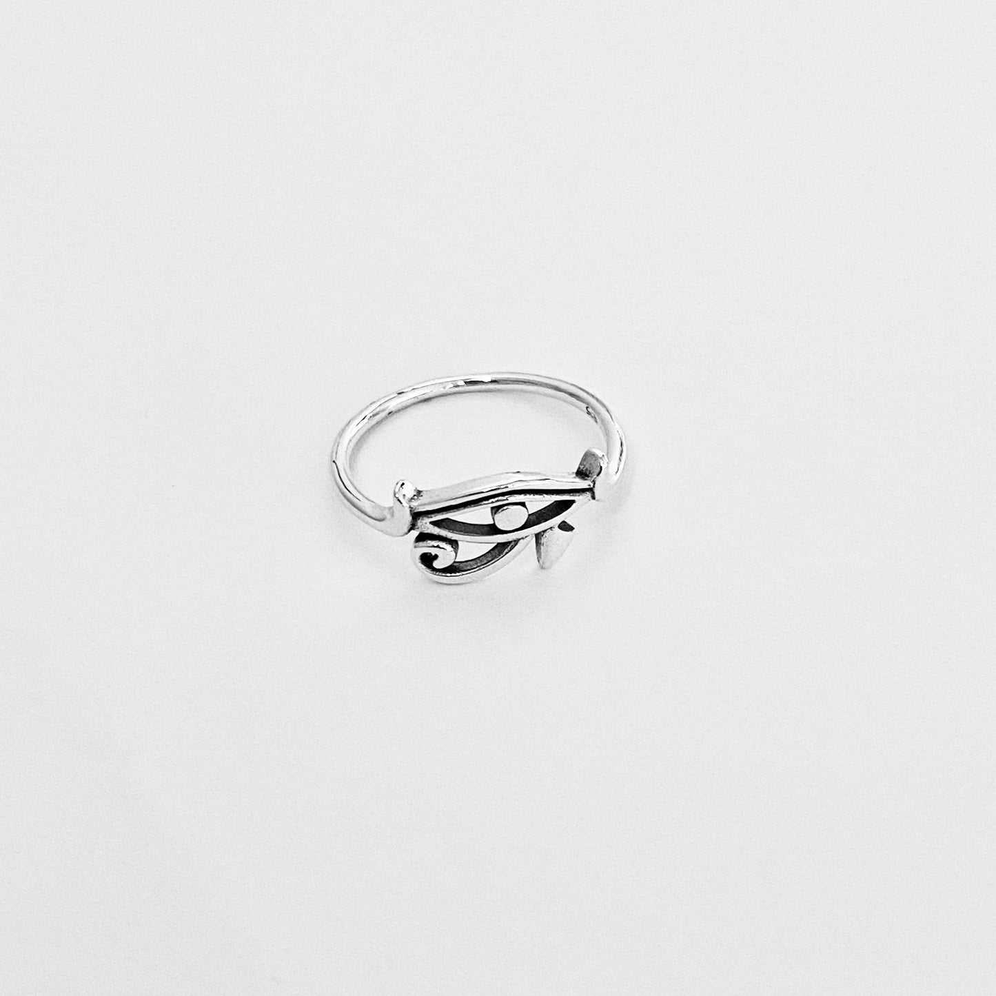 925 Sterling Silver Dainty Eye of Ra Ring | Eye of Horus Protection Silver Rings