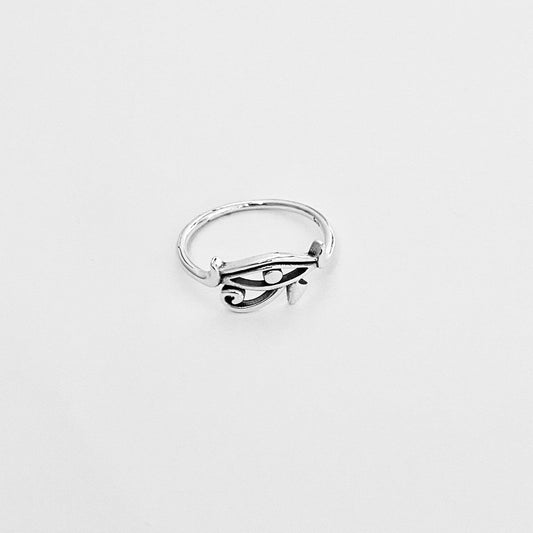 925 Sterling Silver Dainty Eye of Ra Ring | Eye of Horus Protection Silver Rings