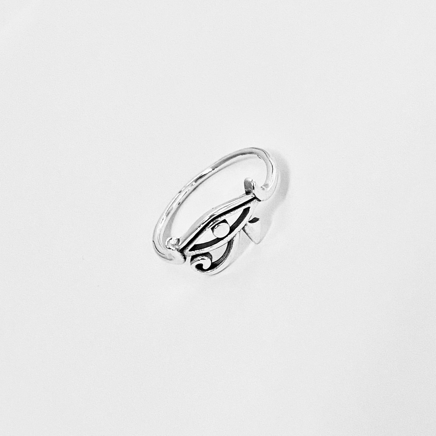 925 Sterling Silver Dainty Eye of Ra Ring | Eye of Horus Protection Silver Rings