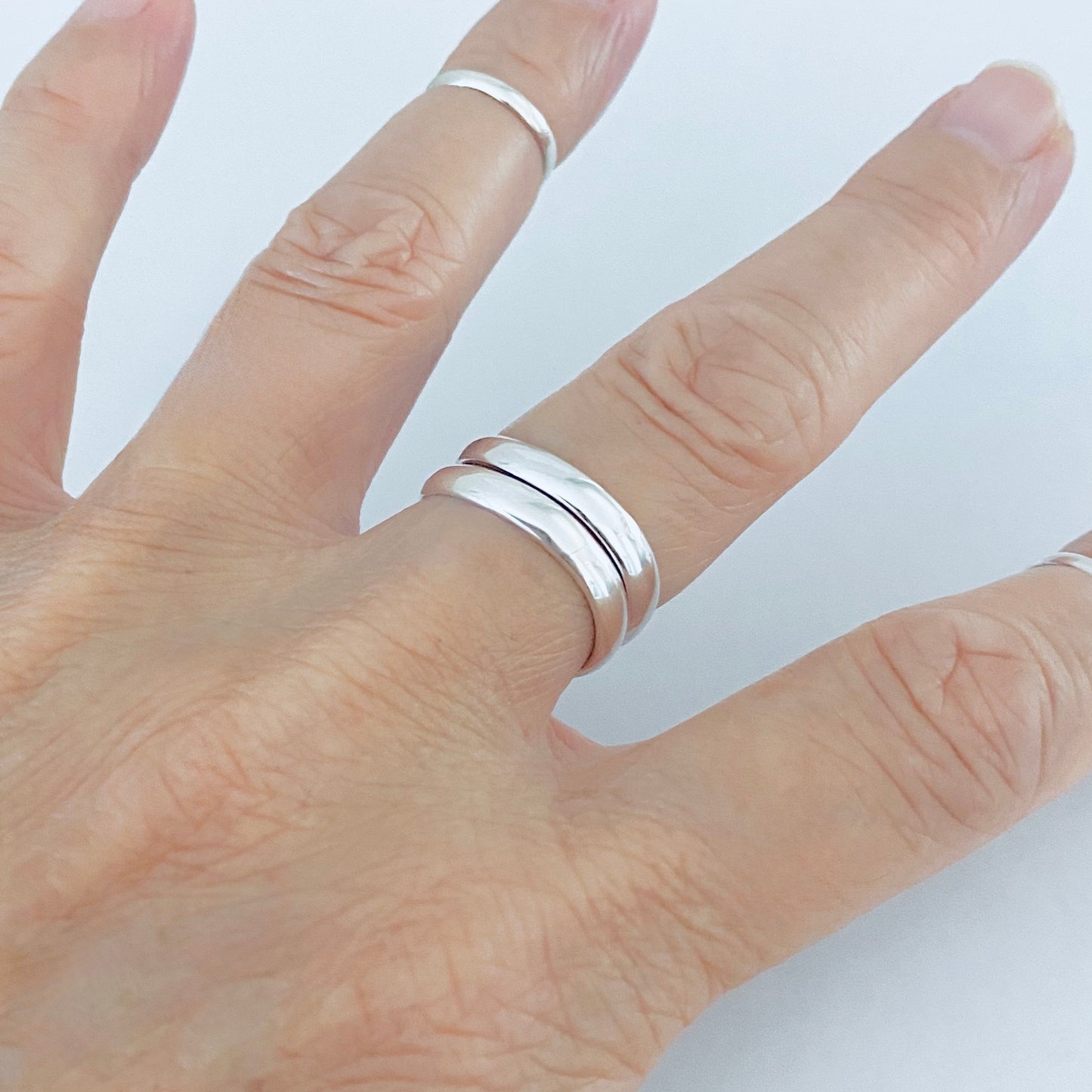 Sterling Silver High Polish 3mm Curve Band, Unisex Wedding Ring, Stackable Jewelry