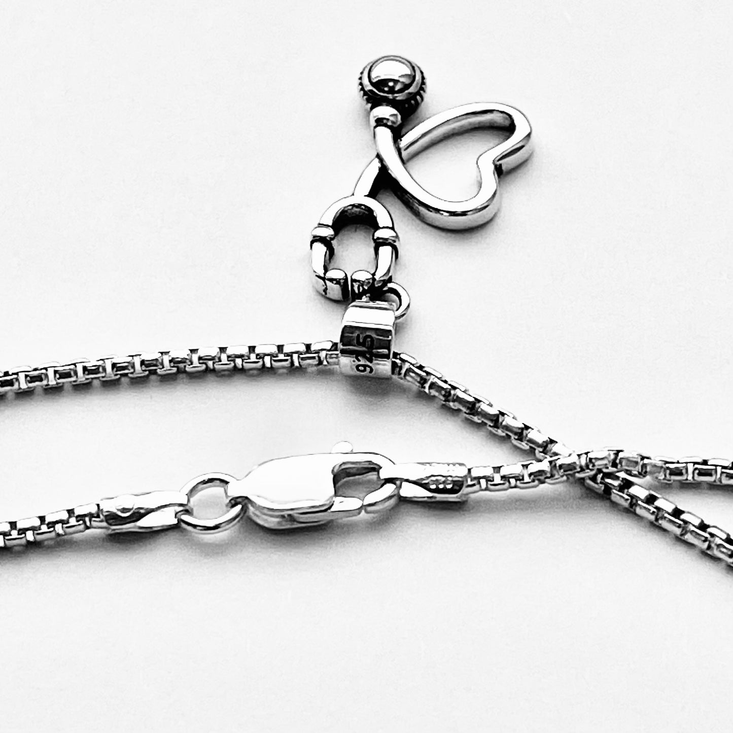 Sterling Silver Heart Stethoscope Necklace, Doctor Nurse Necklaces, Hearts, Silver Chain