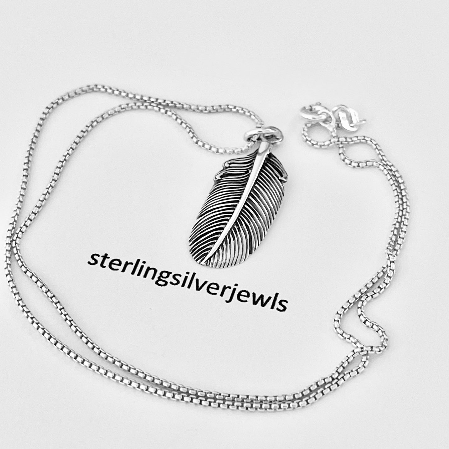 925 Sterling Silver Feather Necklace | Angel Wing & Boho Jewelry