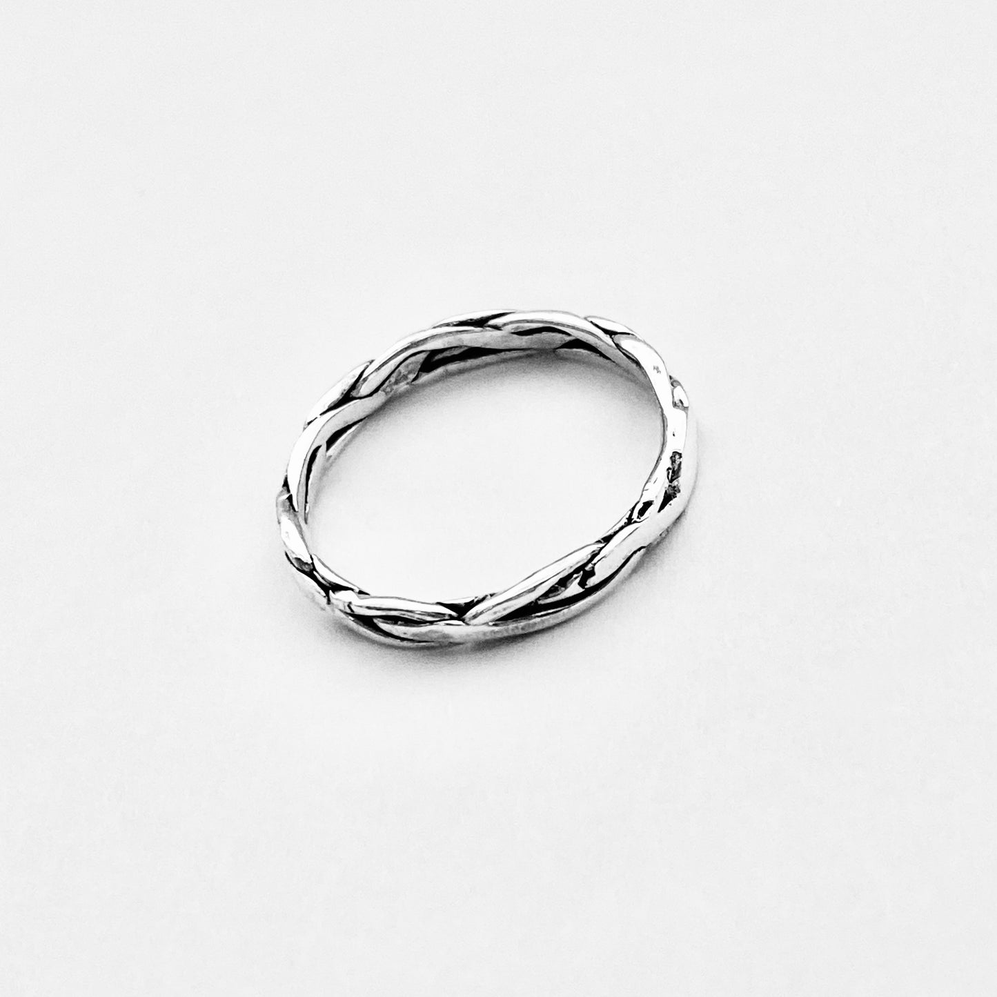 925 Sterling Silver Eternity Crazy Braid Ring | Twisted Rope Unisex Wedding Silver Bands