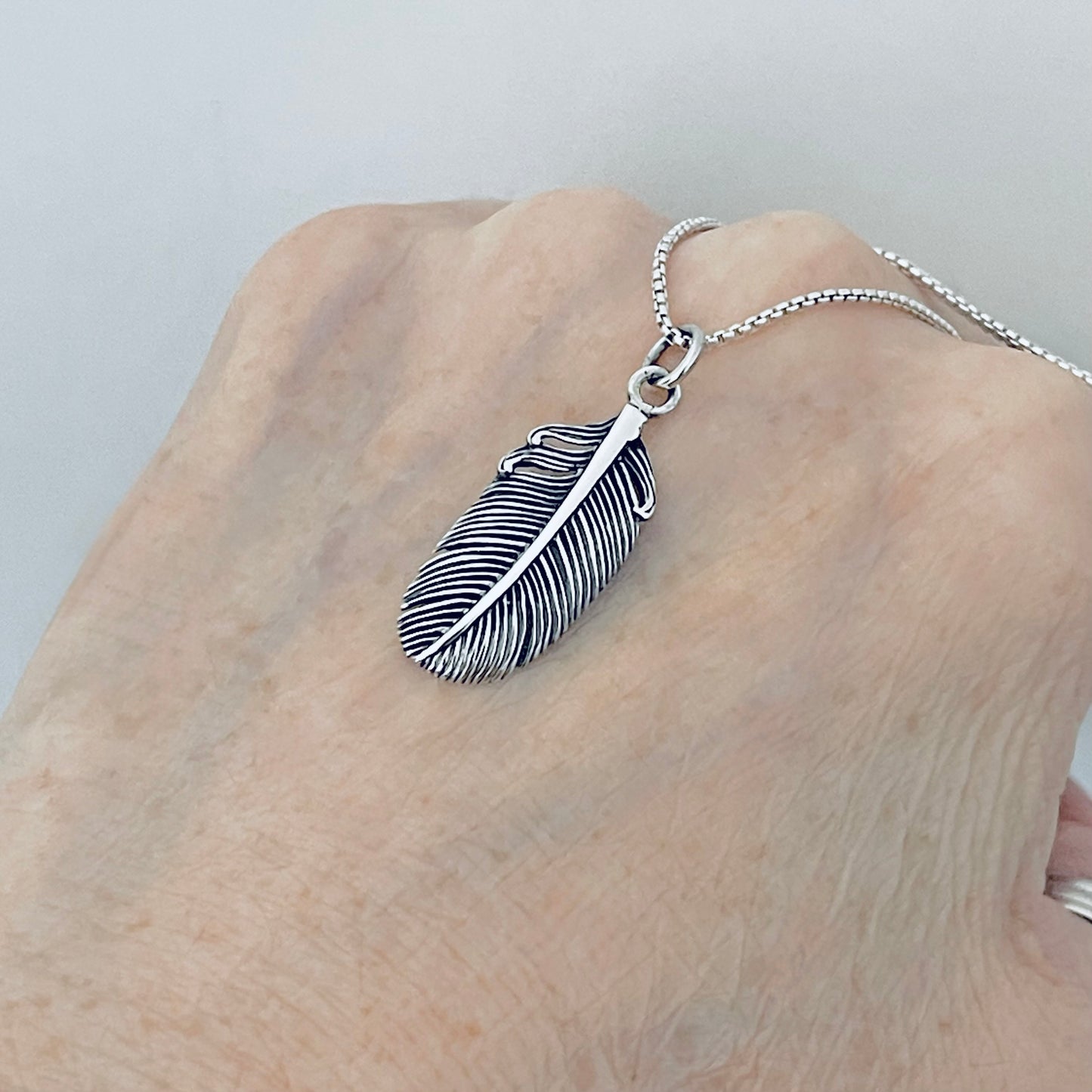 925 Sterling Silver Feather Necklace | Angel Wing & Boho Jewelry