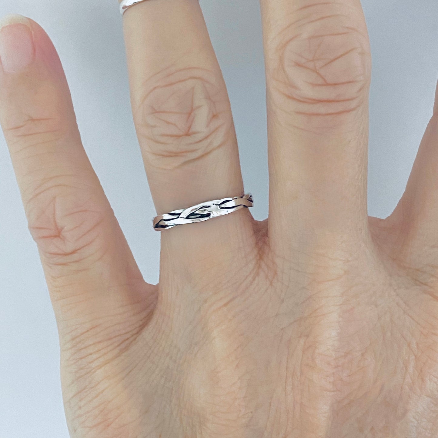 925 Sterling Silver Eternity Crazy Braid Ring | Twisted Rope Unisex Wedding Silver Bands