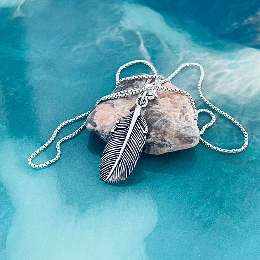 925 Sterling Silver Feather Necklace | Angel Wing & Boho Jewelry