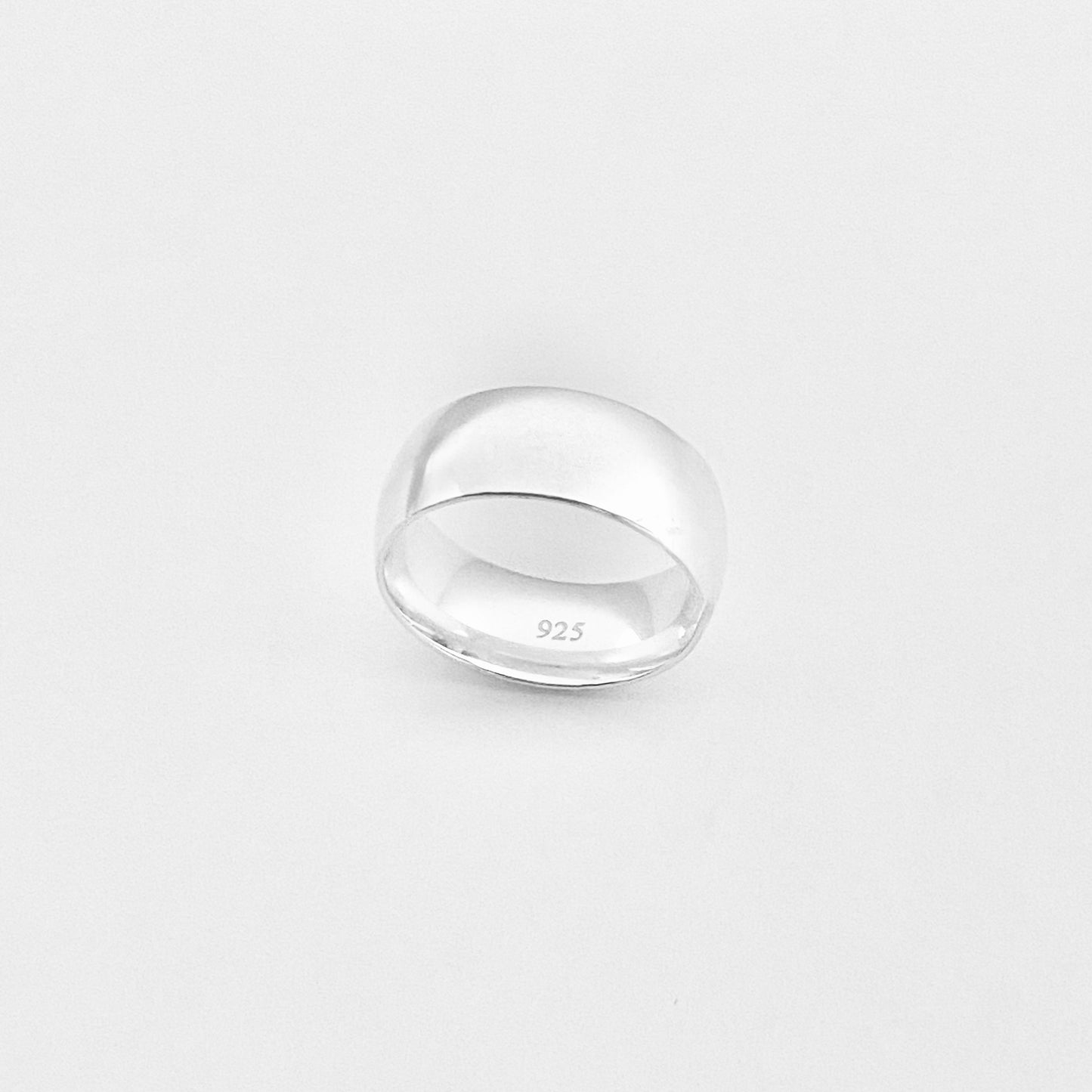 Sterling Silver Unisex High Polish 8MM Wedding Band, Stackable Ring, Silver Bands