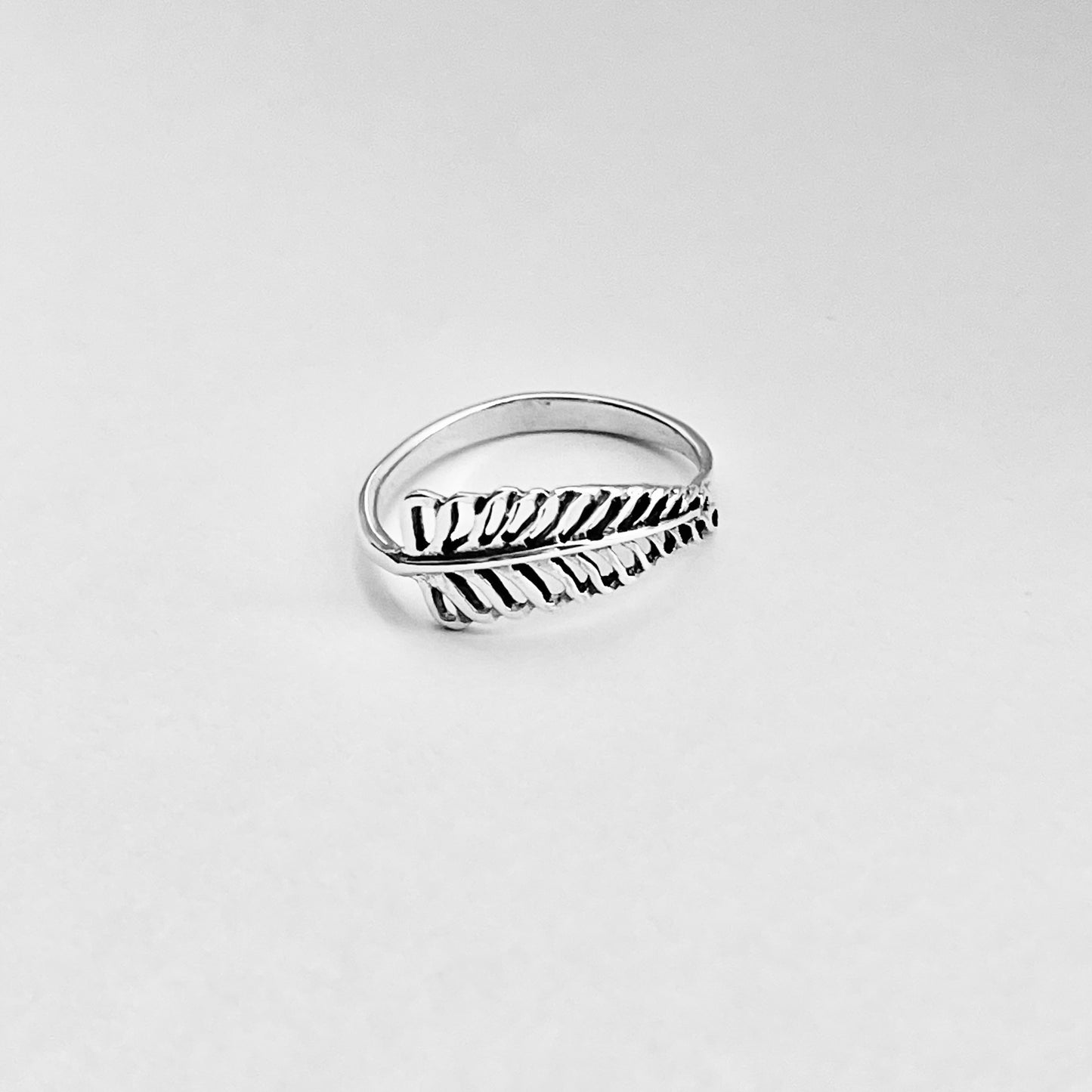 925 Sterling Silver Small Palm Leaf Ring | Dainty Tree of Life Nature Silver Rings