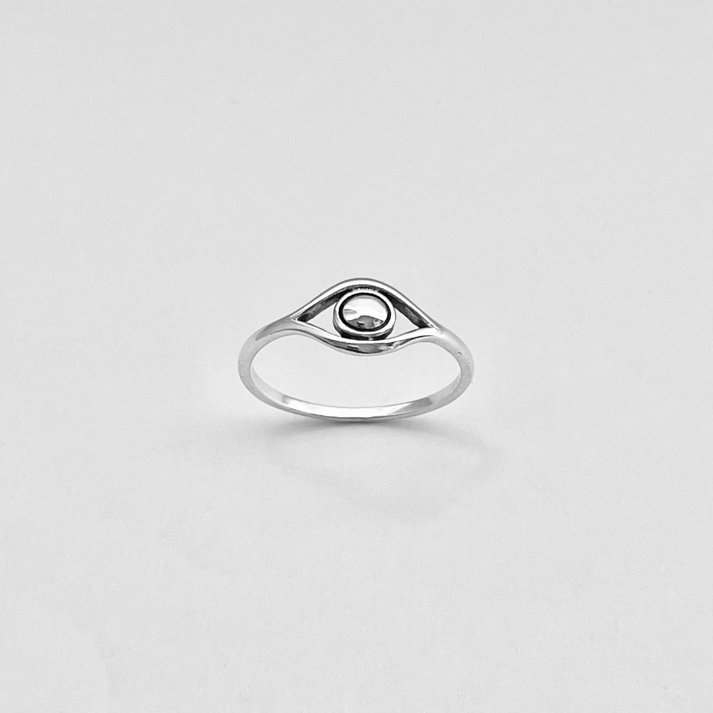 Sterling Silver Simple Eye Ring, All Seeing Eye Ring, Evil Eye Rings, Protector Ring