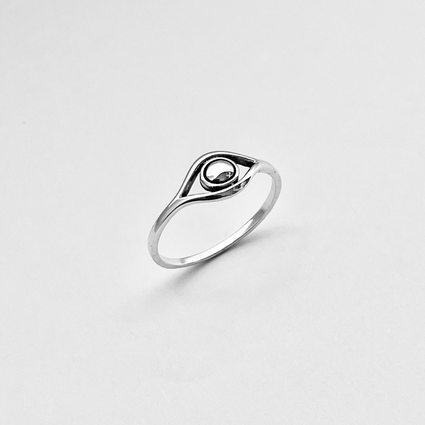 Sterling Silver Simple Eye Ring, All Seeing Eye Ring, Evil Eye Rings, Protector Ring