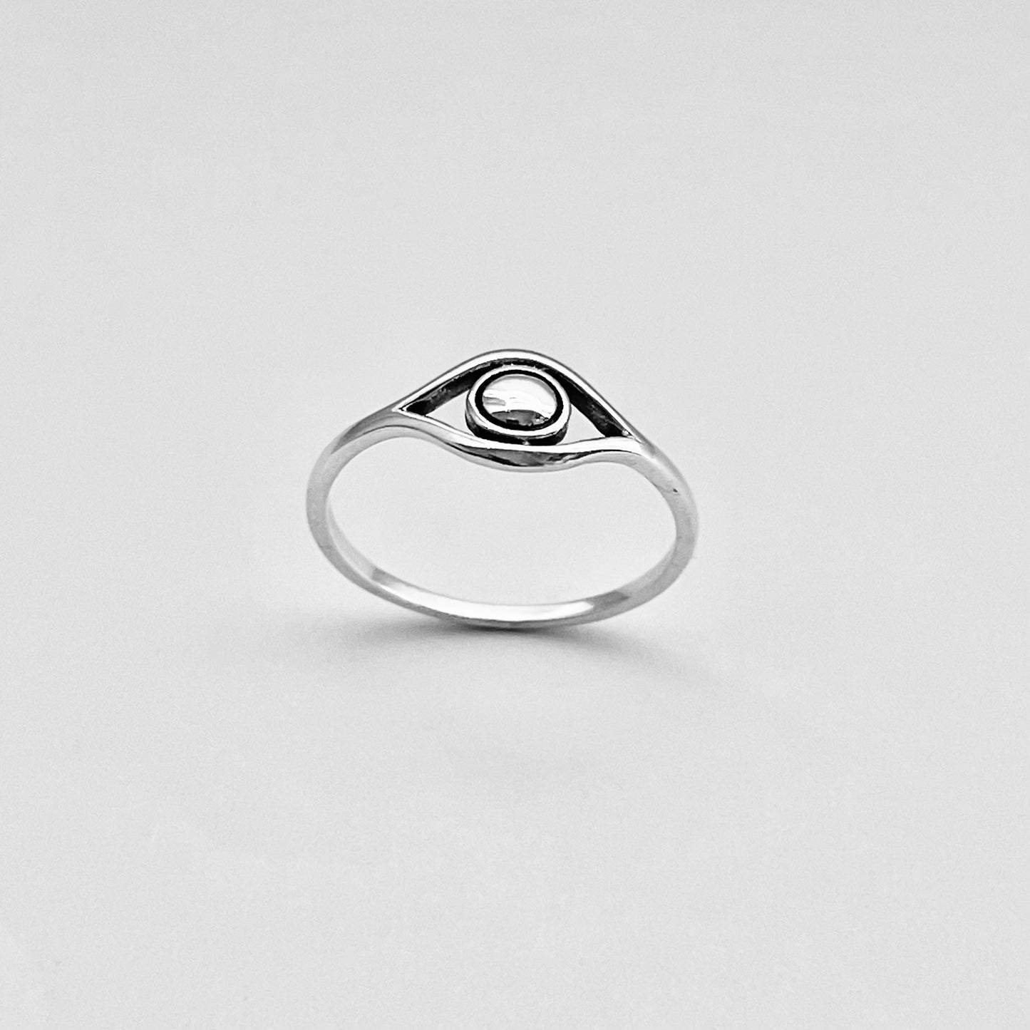 Sterling Silver Simple Eye Ring, All Seeing Eye Ring, Evil Eye Rings, Protector Ring