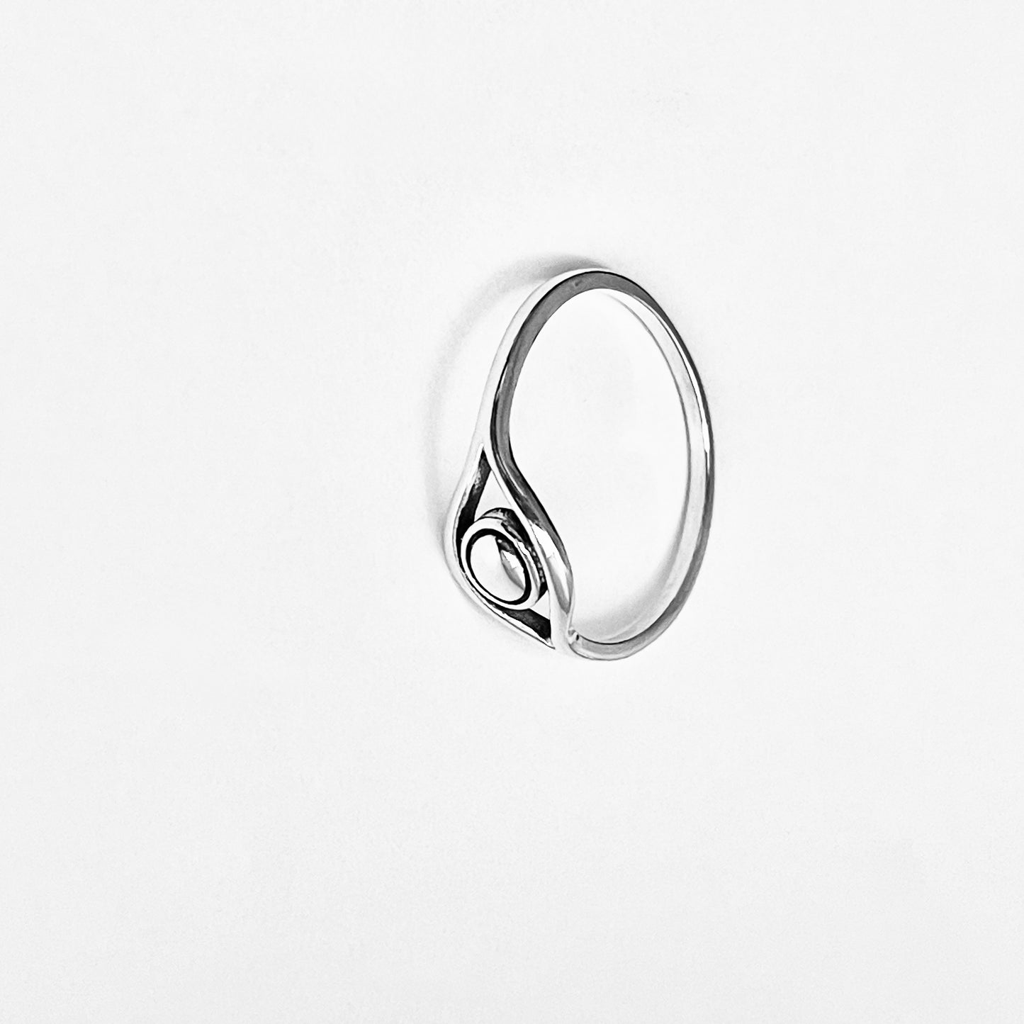 925 Sterling Silver Simple Eye Ring | Evil Eye Protection Silver Rings