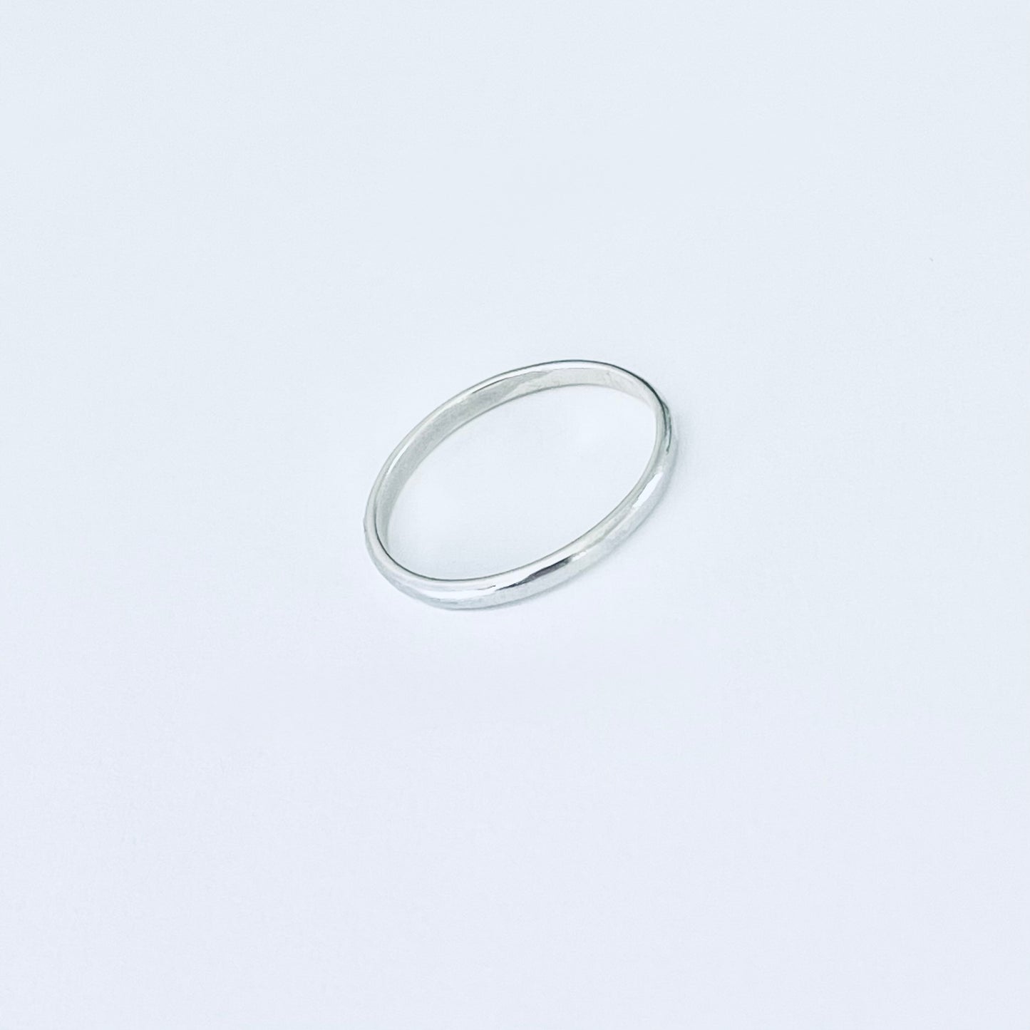 Sterling Silver Plain 2mm Band Ring, Dainty Wedding Bands, Stackable Rings