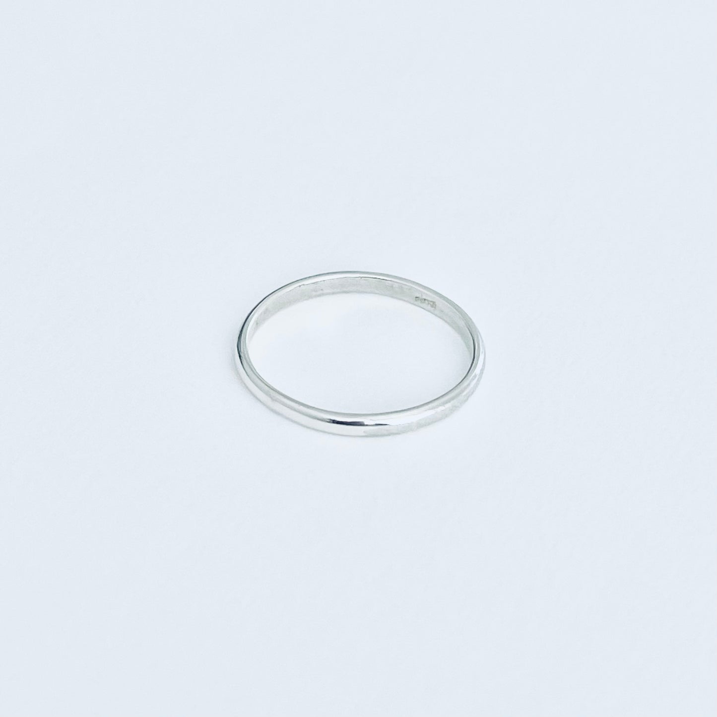 Sterling Silver Plain 2mm Band Ring, Dainty Wedding Bands, Stackable Rings