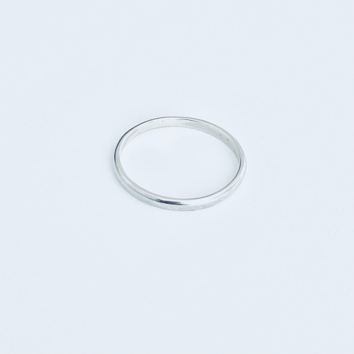 Sterling Silver Plain 2mm Band Ring, Dainty Wedding Bands, Stackable Rings