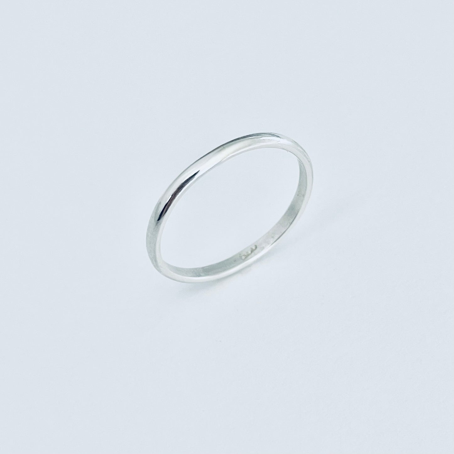 Sterling Silver Plain 2mm Band Ring, Dainty Wedding Bands, Stackable Rings