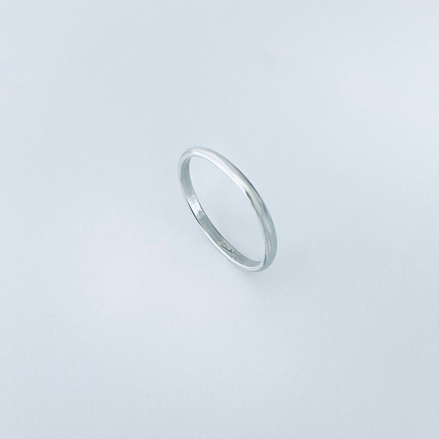 Sterling Silver Plain 2mm Band Ring, Dainty Wedding Bands, Stackable Rings