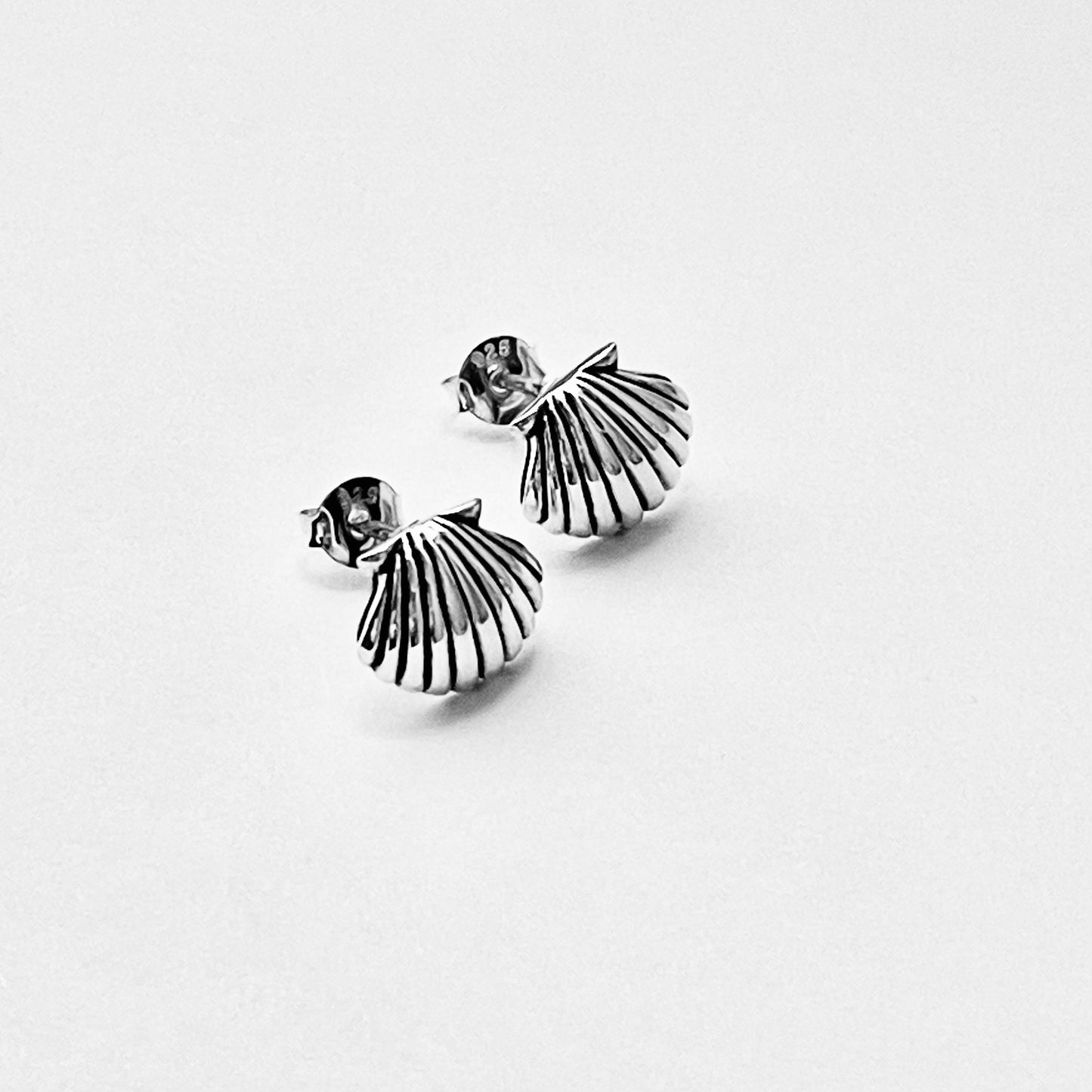 925 Sterling Silver Seashell Stud Earrings | Beach & Ocean Inspired Jewelry