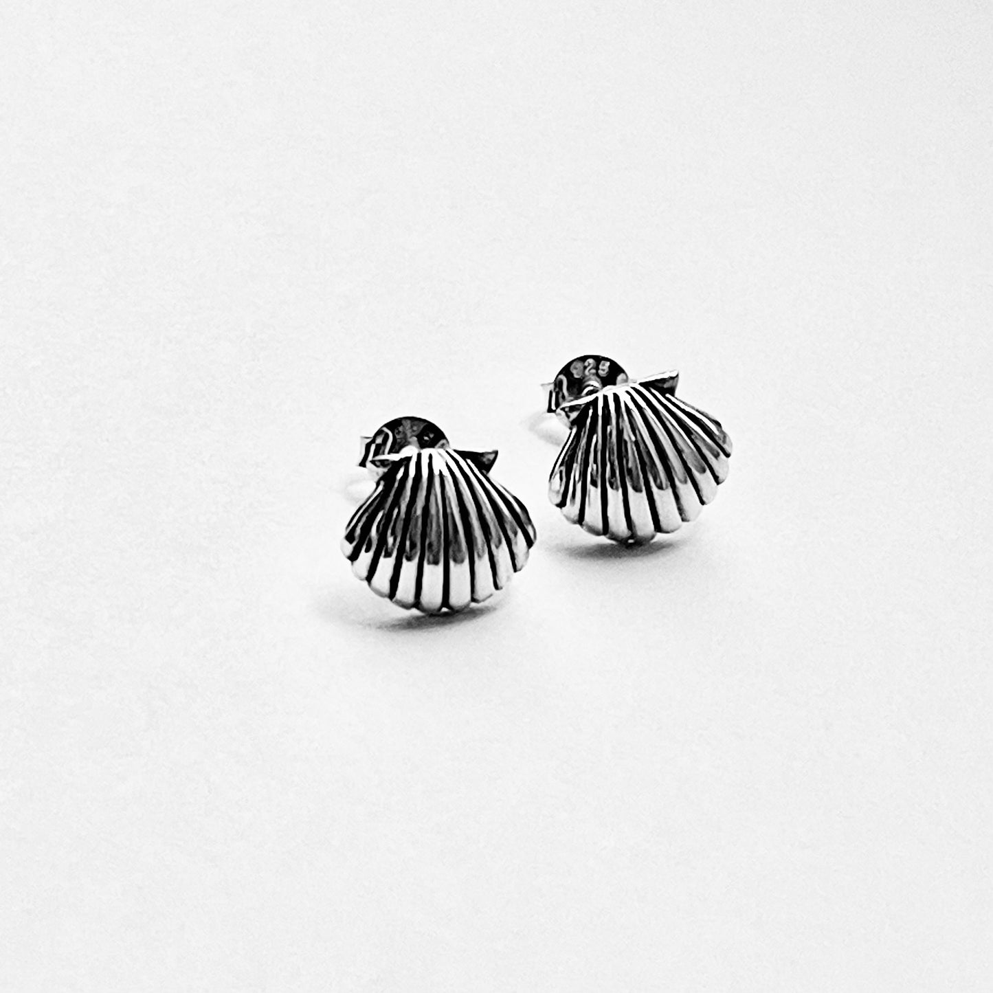 925 Sterling Silver Seashell Stud Earrings | Beach & Ocean Inspired Jewelry