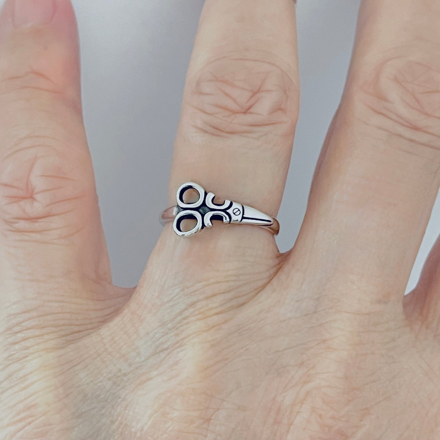 Sterling Silver Scissors Ring, Hair Stylist Rings, Hairdresser, Salons, Barbers