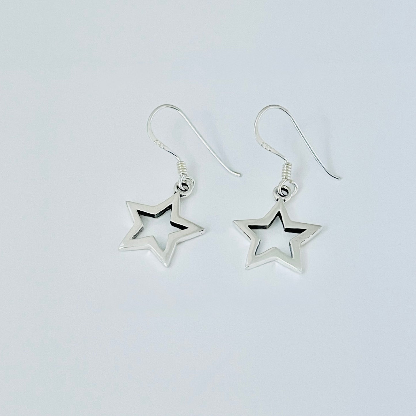 925 Sterling Silver Dangle Star Earrings | Celestial Drop Earring, Silver Jewelry