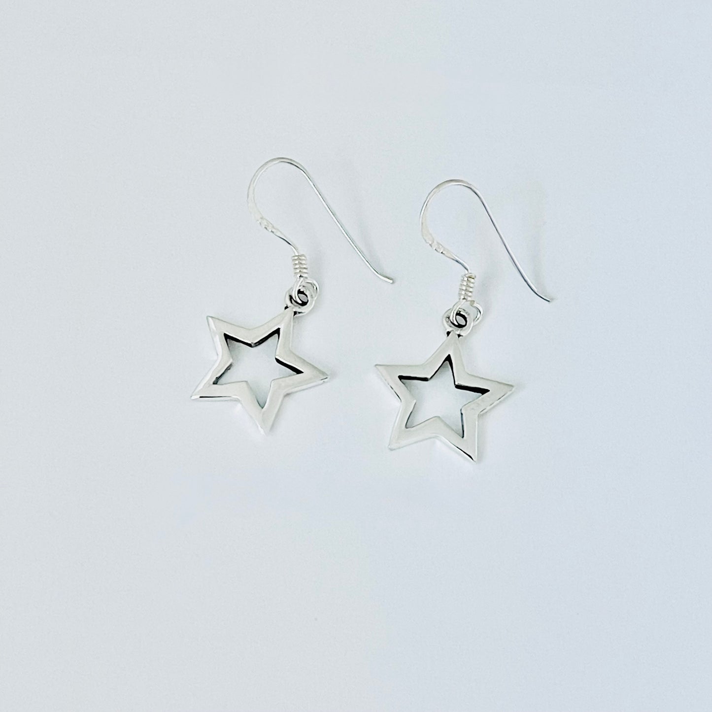 925 Sterling Silver Dangle Star Earrings | Celestial Drop Earring, Silver Jewelry