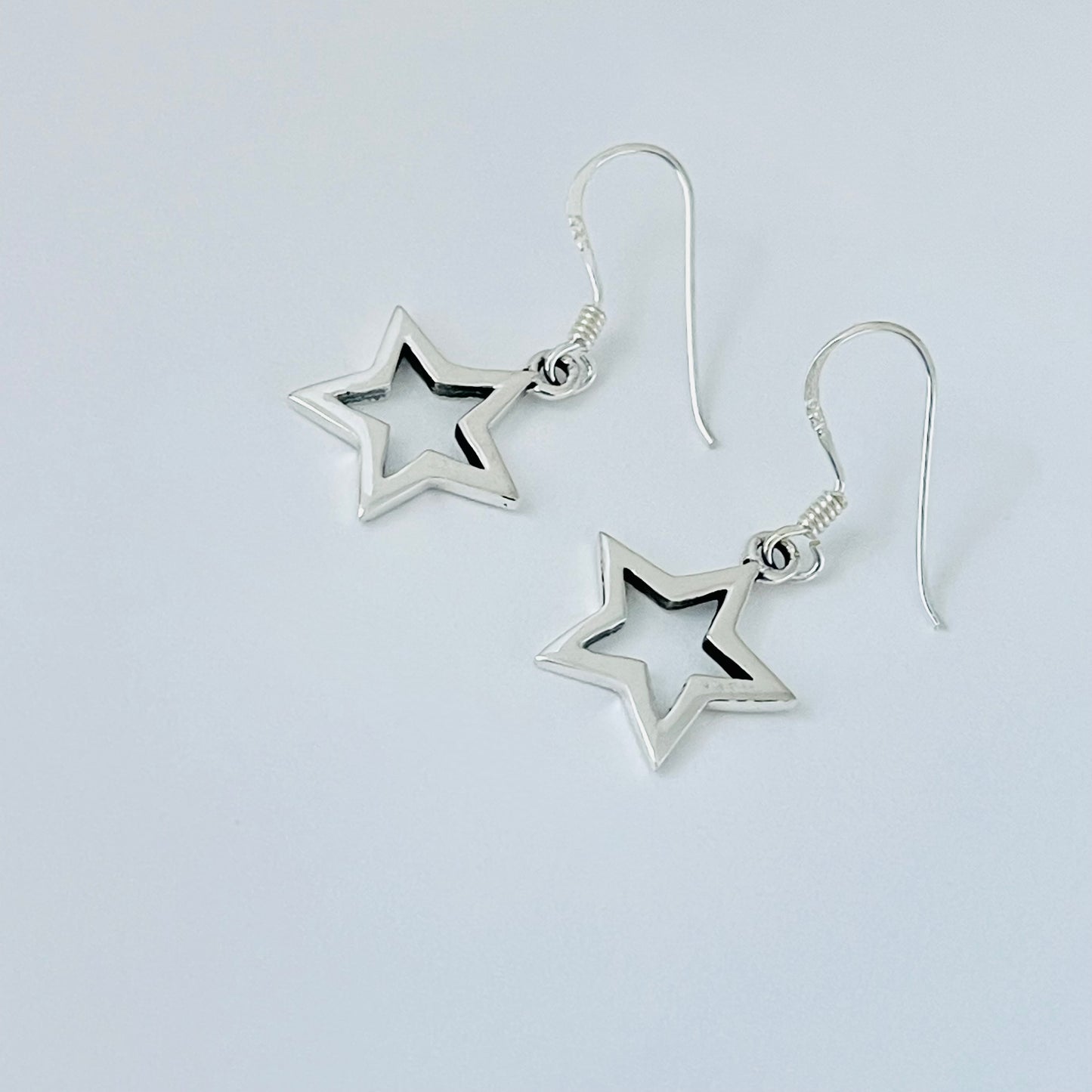 925 Sterling Silver Dangle Star Earrings | Celestial Drop Earring, Silver Jewelry