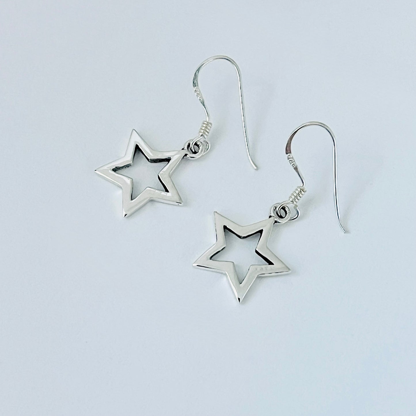 925 Sterling Silver Dangle Star Earrings | Celestial Drop Earring, Silver Jewelry