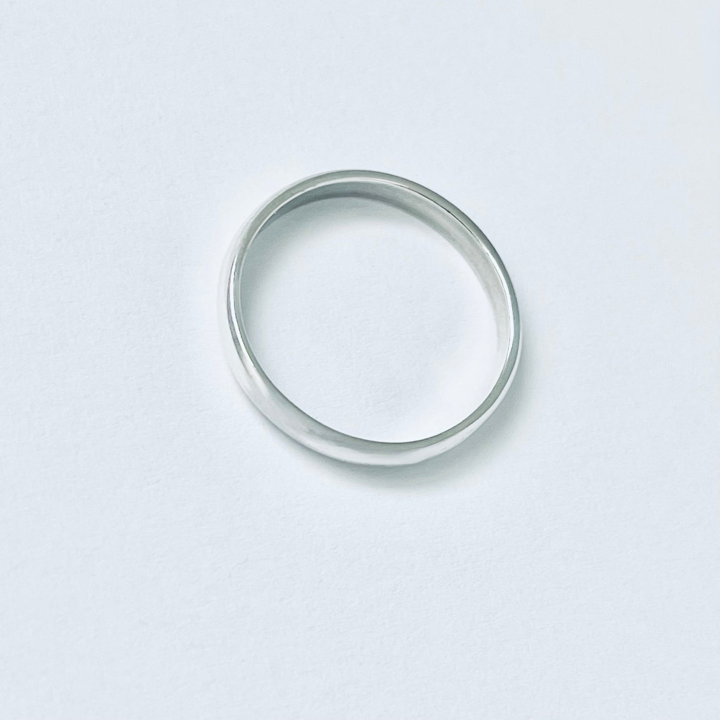 Sterling Silver Thin Plain 3mm Unisex Band Ring, Wedding Silver Ring