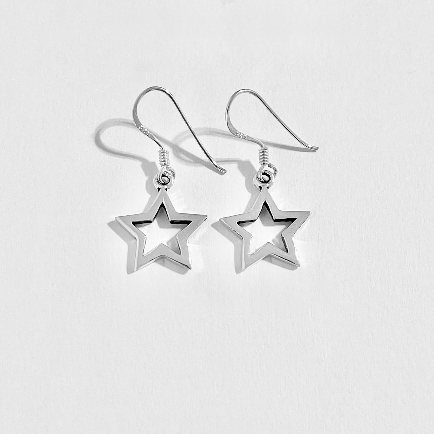 925 Sterling Silver Dangle Star Earrings | Celestial Drop Earring, Silver Jewelry