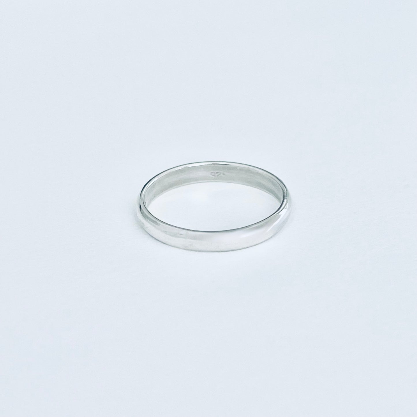Sterling Silver Thin Plain 3mm Unisex Band Ring, Wedding Silver Ring