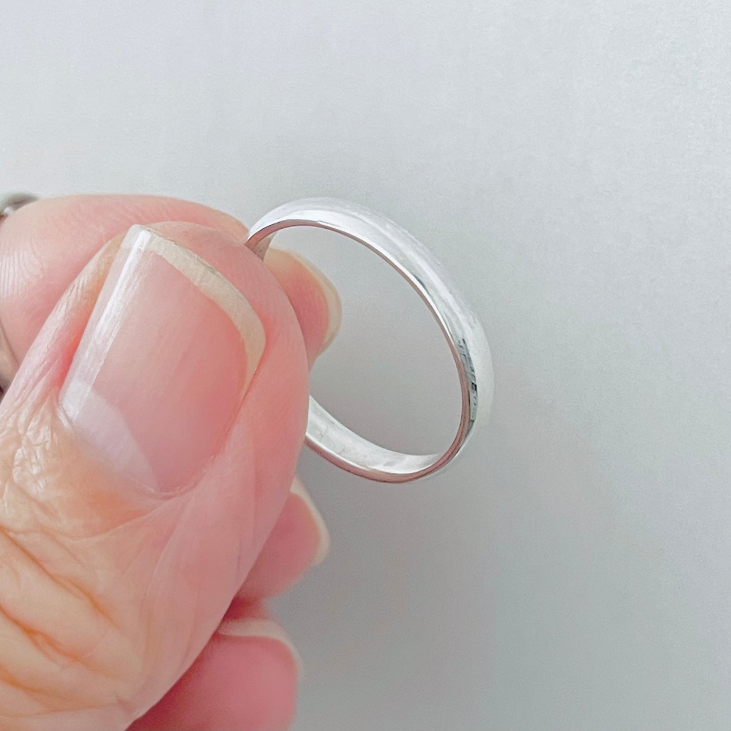 Sterling Silver High Polish Unisex Plain 3mm Wedding Band, Silver Rings, Stackable Bands