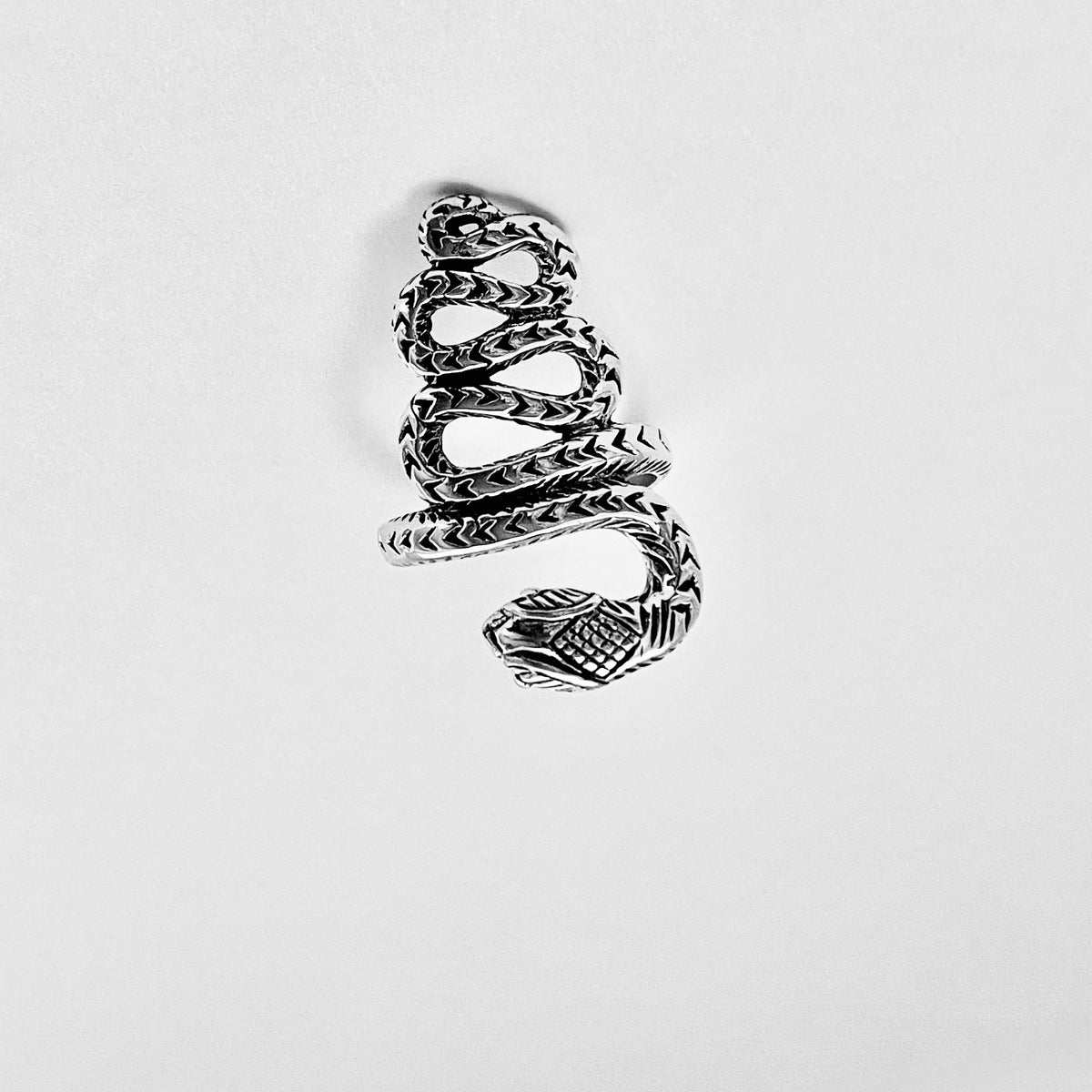 925 Sterling Silver Statement Heavy Snake Ring | Reptile Animal Silver Rings