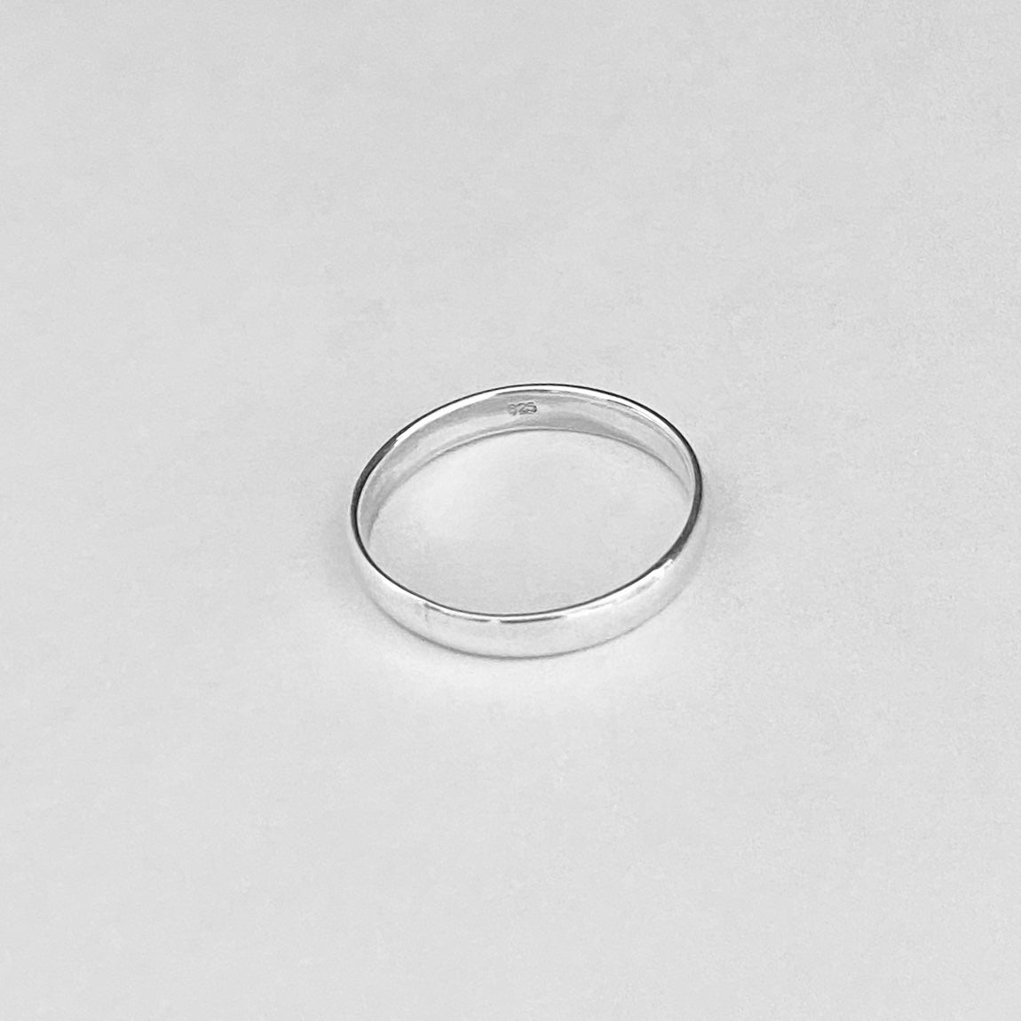 Sterling Silver Thin Plain 3mm Unisex Band Ring, Wedding Silver Ring