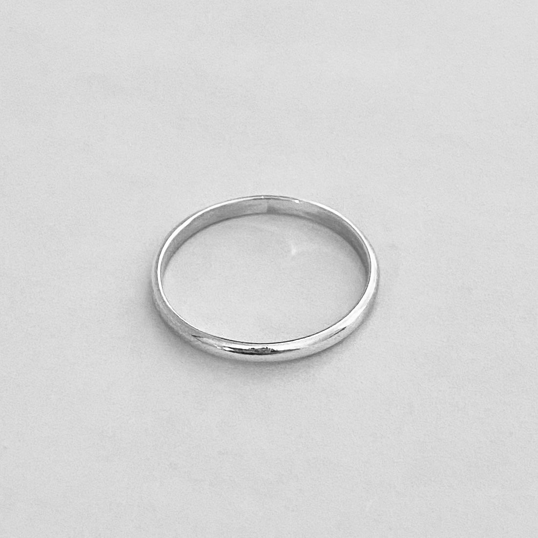 Sterling Silver Thinner One Plain 2mm Unisex Band Ring, Wedding Silver Ring