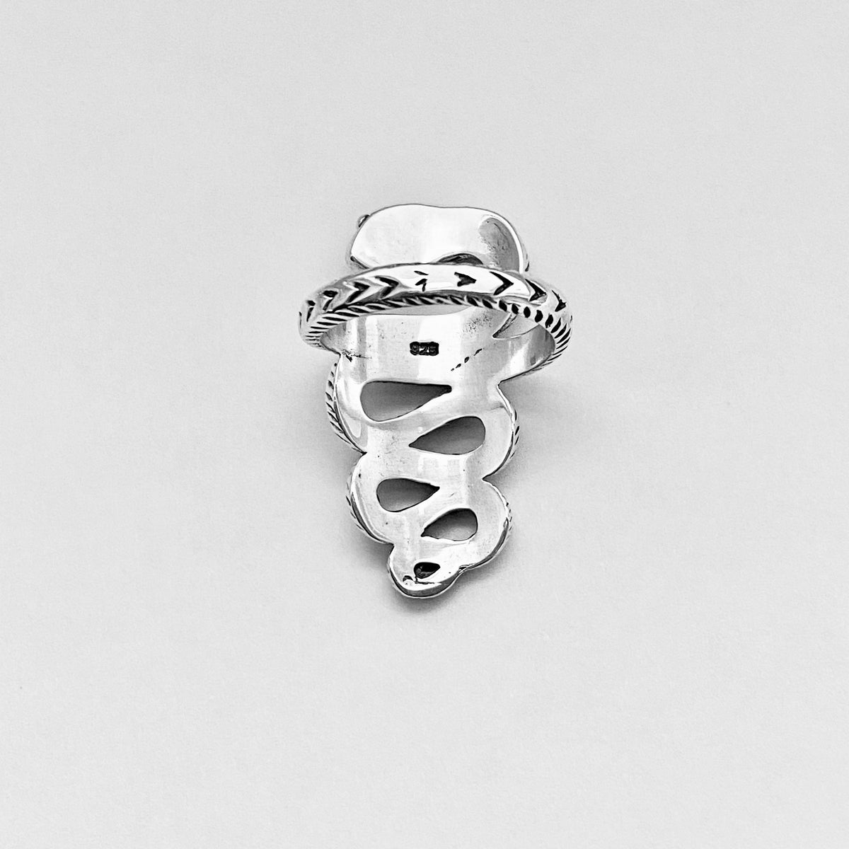 925 Sterling Silver Statement Heavy Snake Ring | Reptile Animal Silver Rings