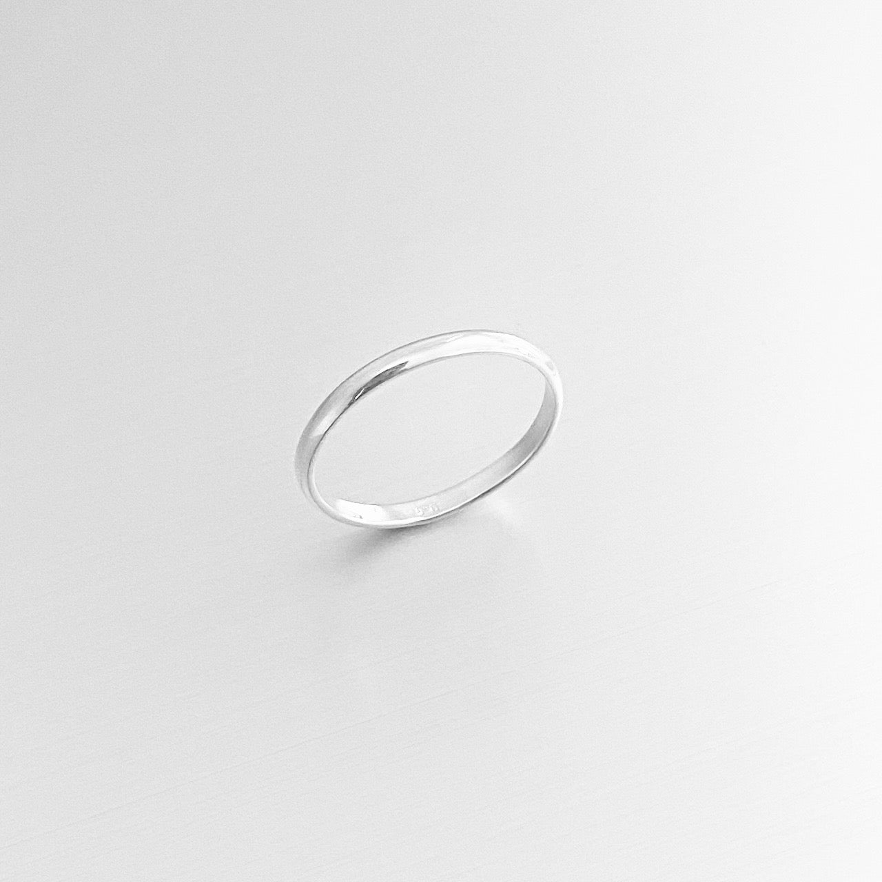Sterling Silver Plain 2mm Band Ring, Dainty Wedding Bands, Stackable Rings