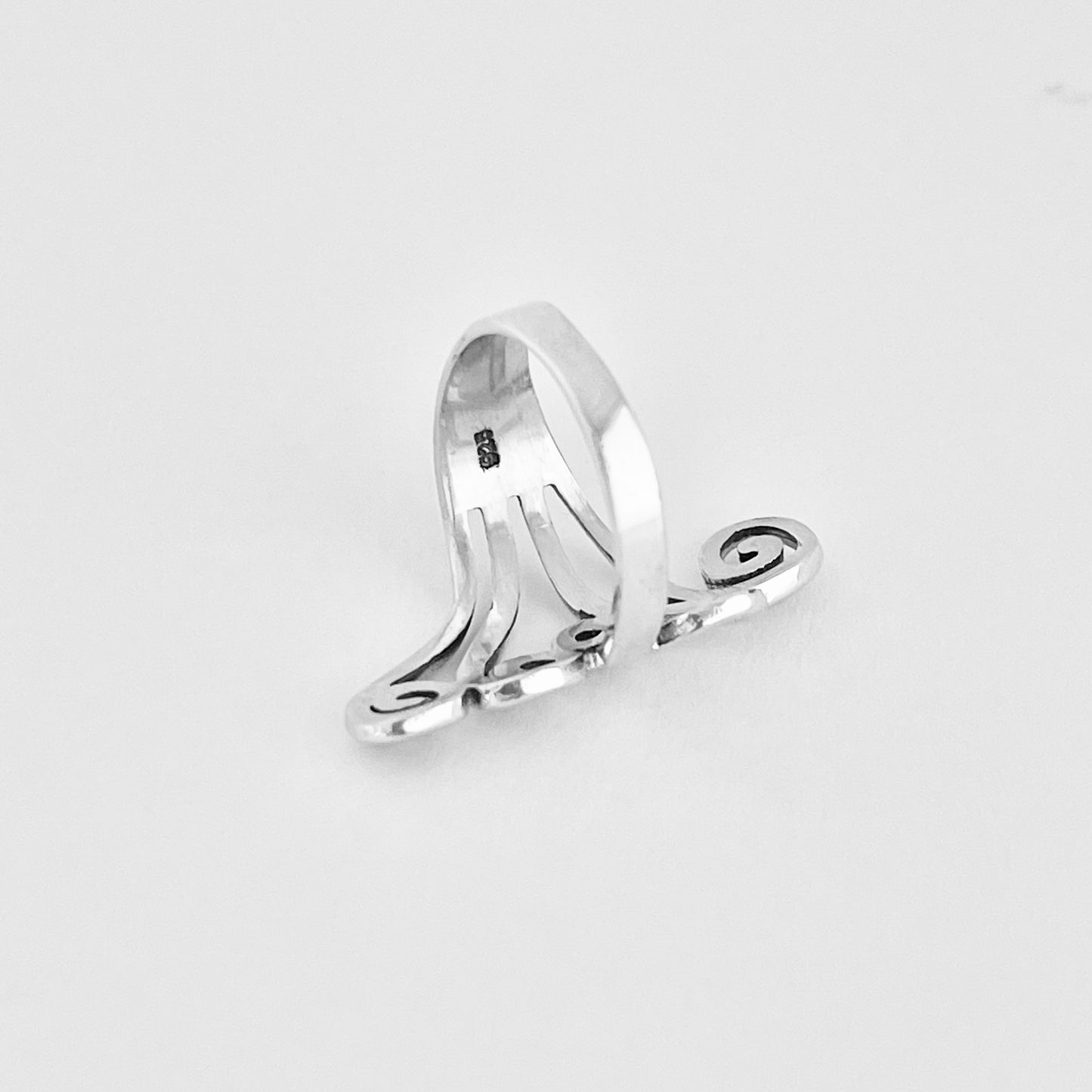 Sterling Silver Statement Swirl Ring, Spiral Rings, Filigree Swirls Jewelry