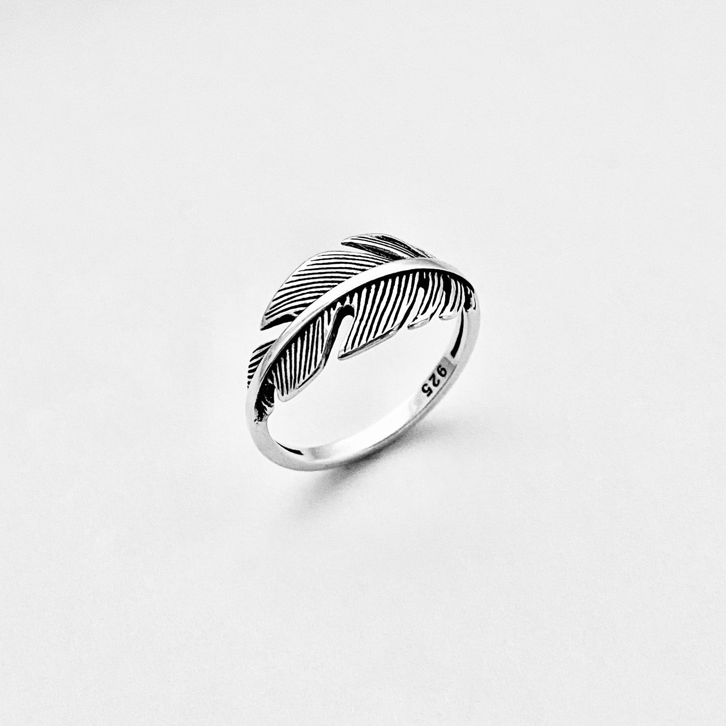 Sterling Silver Statement Feather Ring, Bird Rings, Angels Wing, Spirit Jewelry