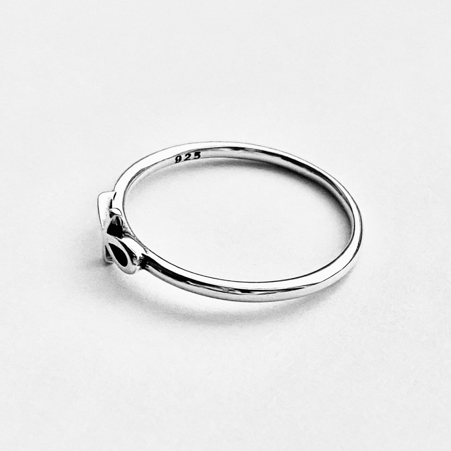 Sterling Silver Dainty Little Sideways Ankh Ring – Key of Life Minimalist Cross Silver Ring