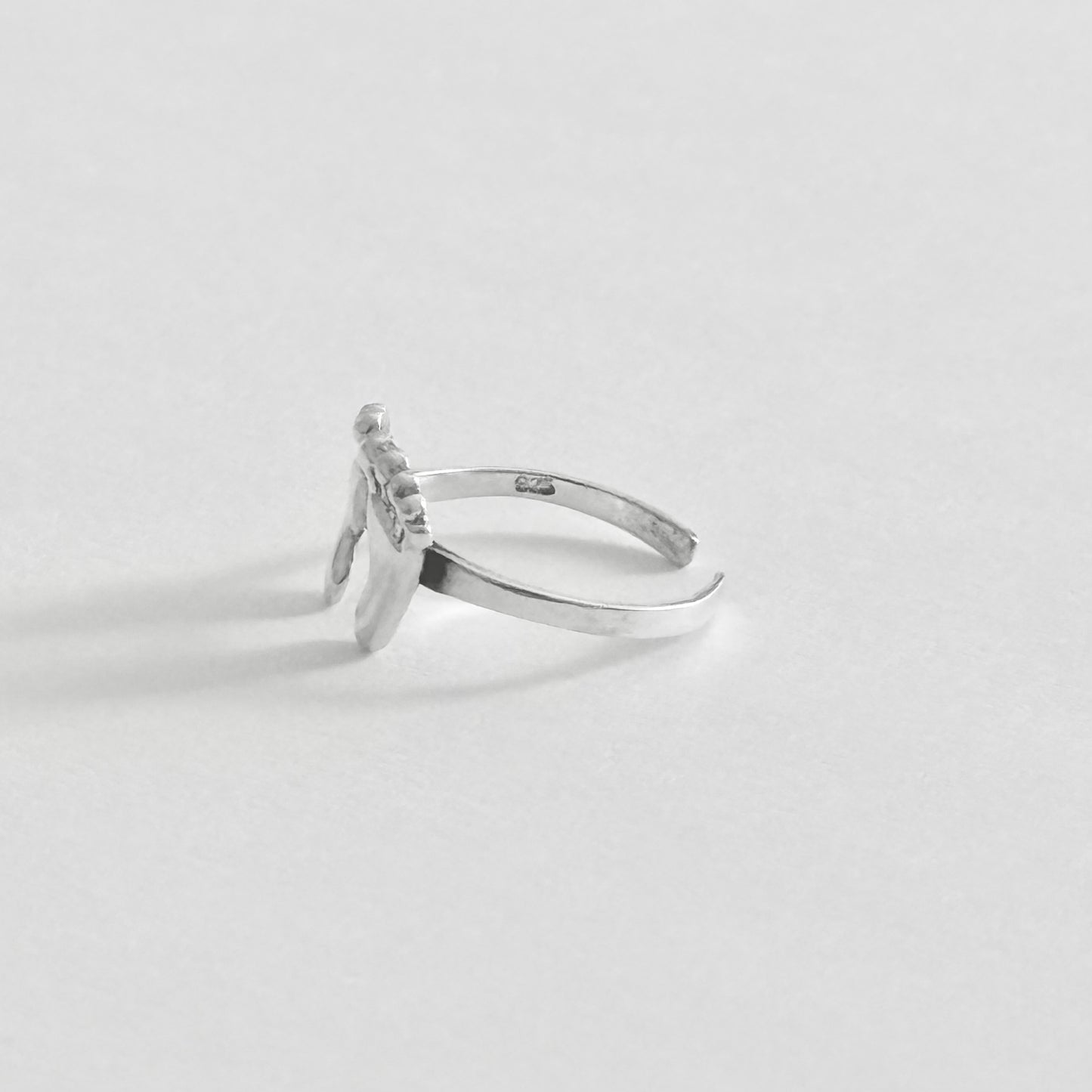 Sterling Silver Barefoot Baby Feet Toe Ring | Footprint Beach Silver Rings