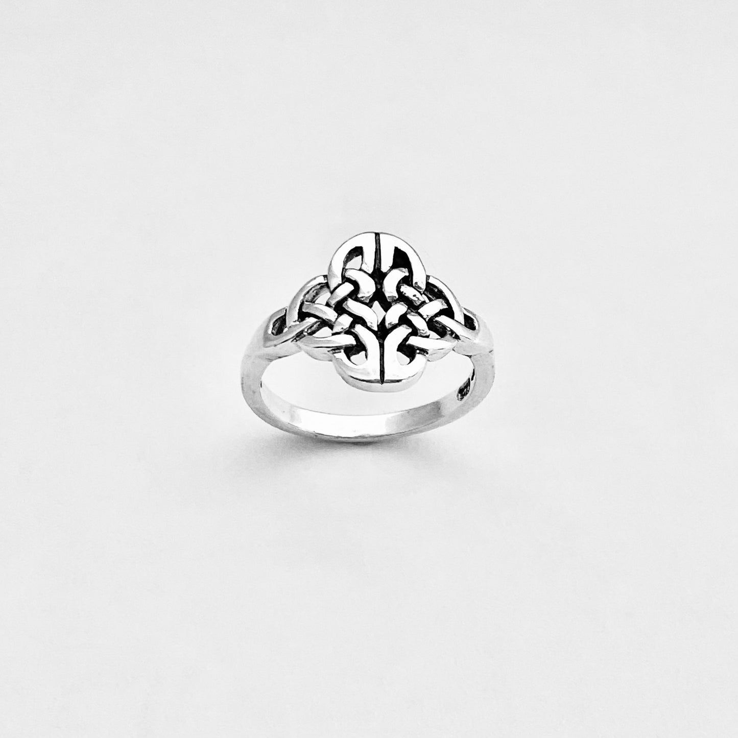 Sterling Silver Weave Celtic Knot Ring, Eternity Love Knots Silver Rings
