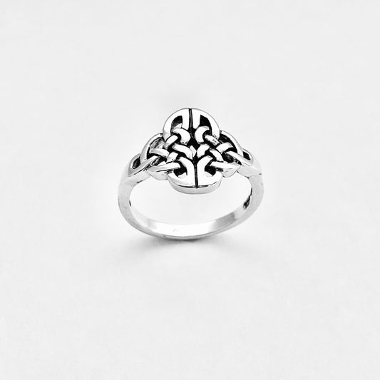 Sterling Silver Weave Celtic Knot Ring, Eternity Love Knots Silver Rings
