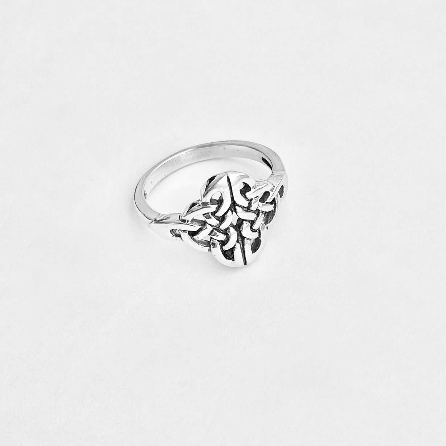 Sterling Silver Weave Celtic Knot Ring, Eternity Love Knots Silver Rings