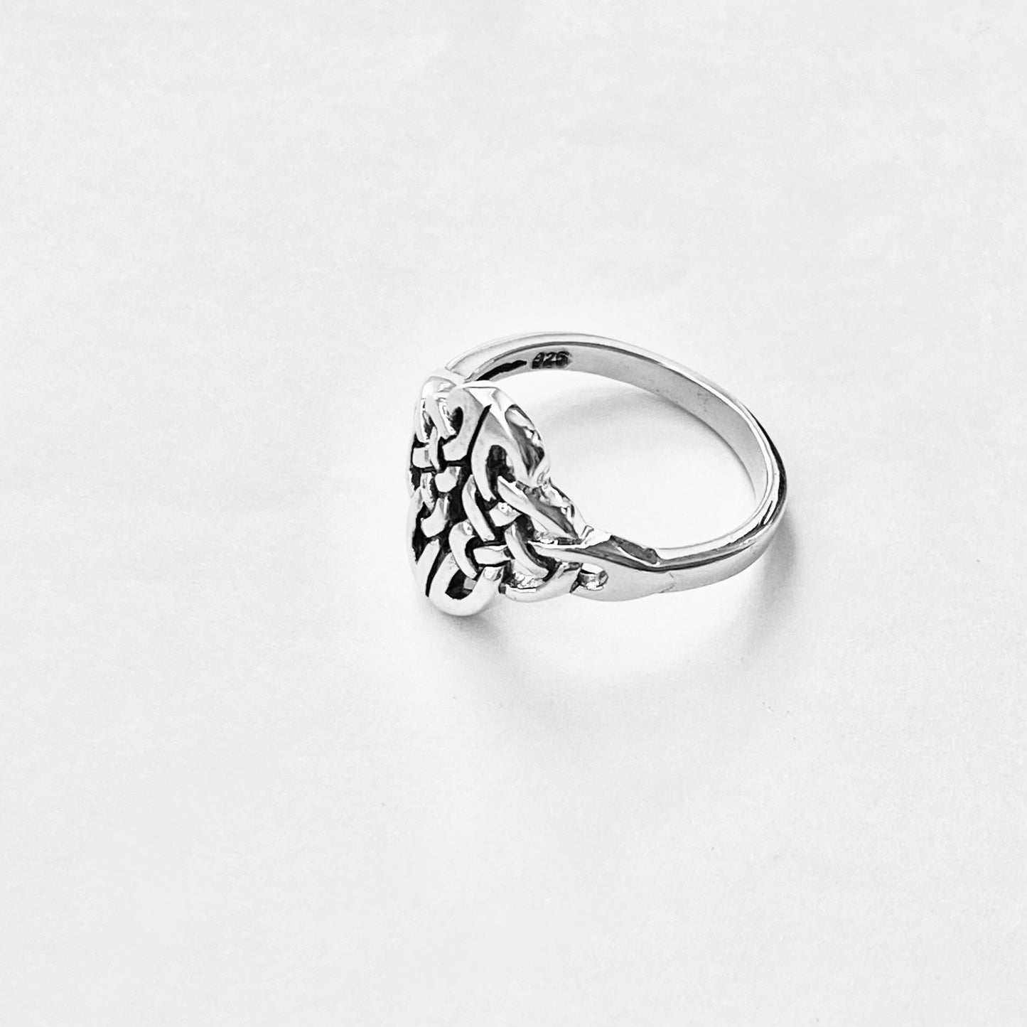 Sterling Silver Weave Celtic Knot Ring, Eternity Love Knots Silver Rings