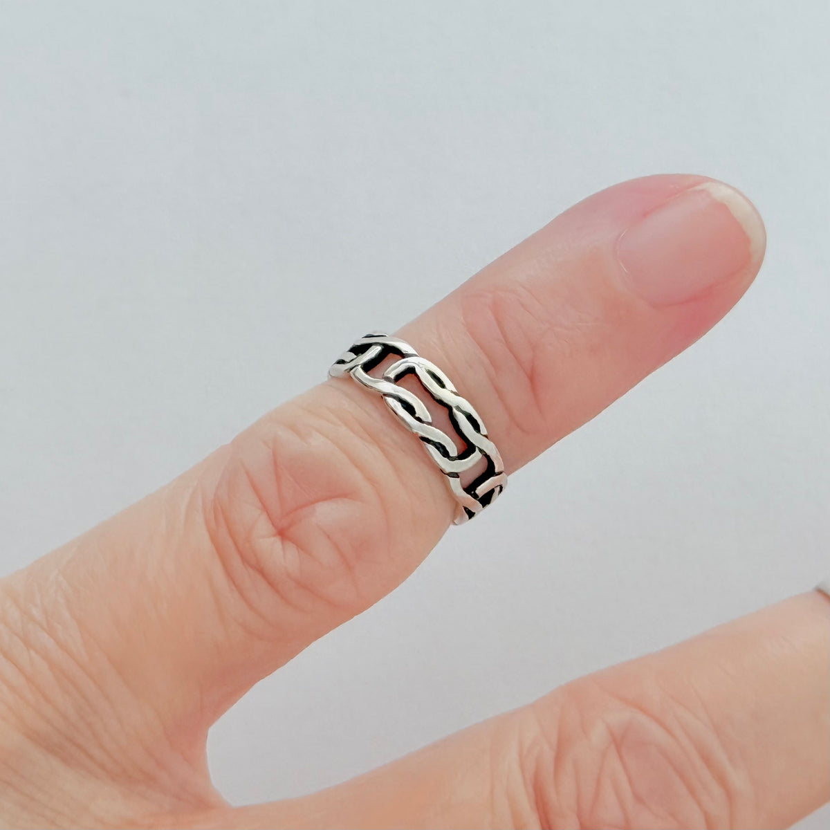925 Sterling Silver Celtic Knot Band Toe Ring | Infinity Love Knots Silver Rings