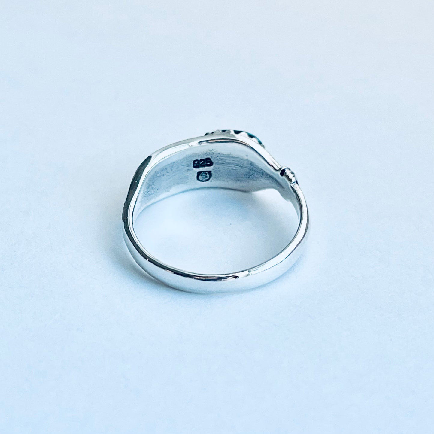 Sterling Silver Genuine Turquoise Angel Feather Ring, Spirit Bird Rings