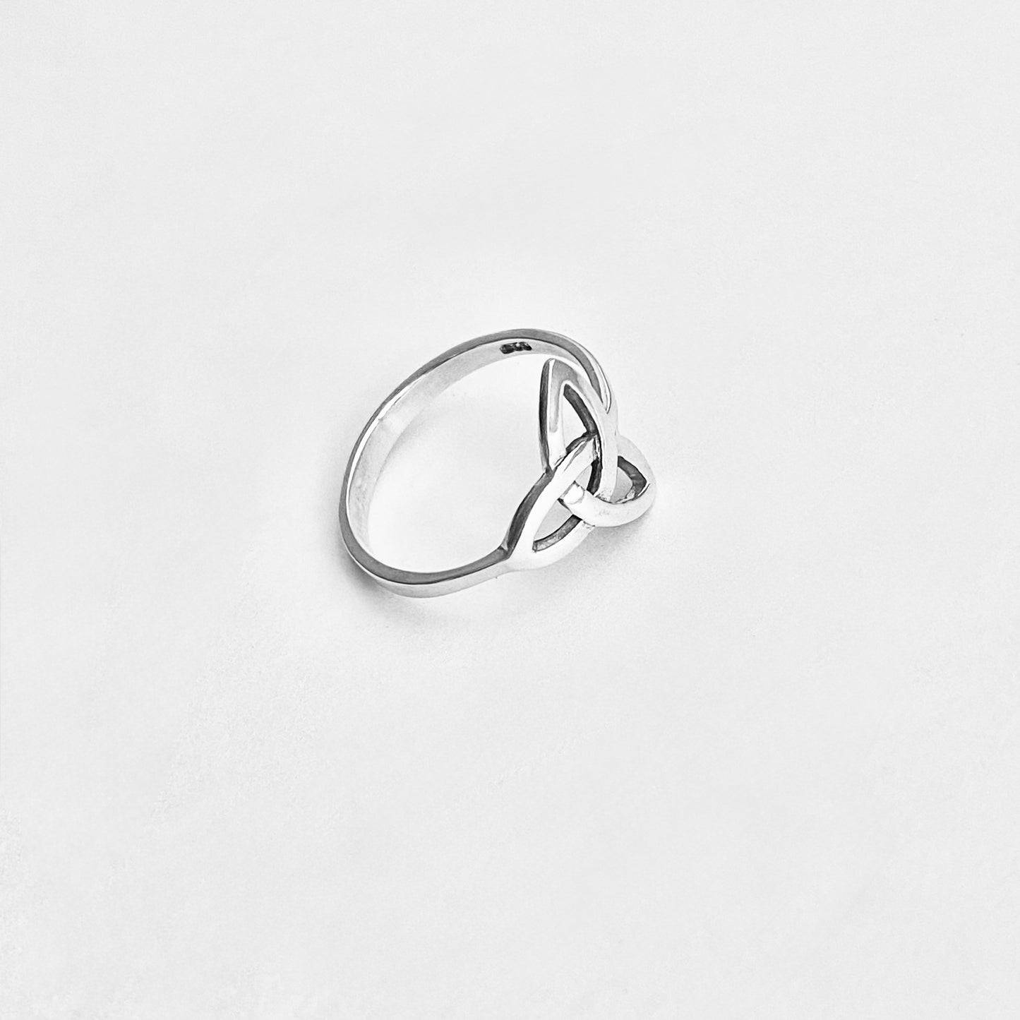 Sterling Silver Classic Triquetra Ring, Celtic Love Knots Silver Rings