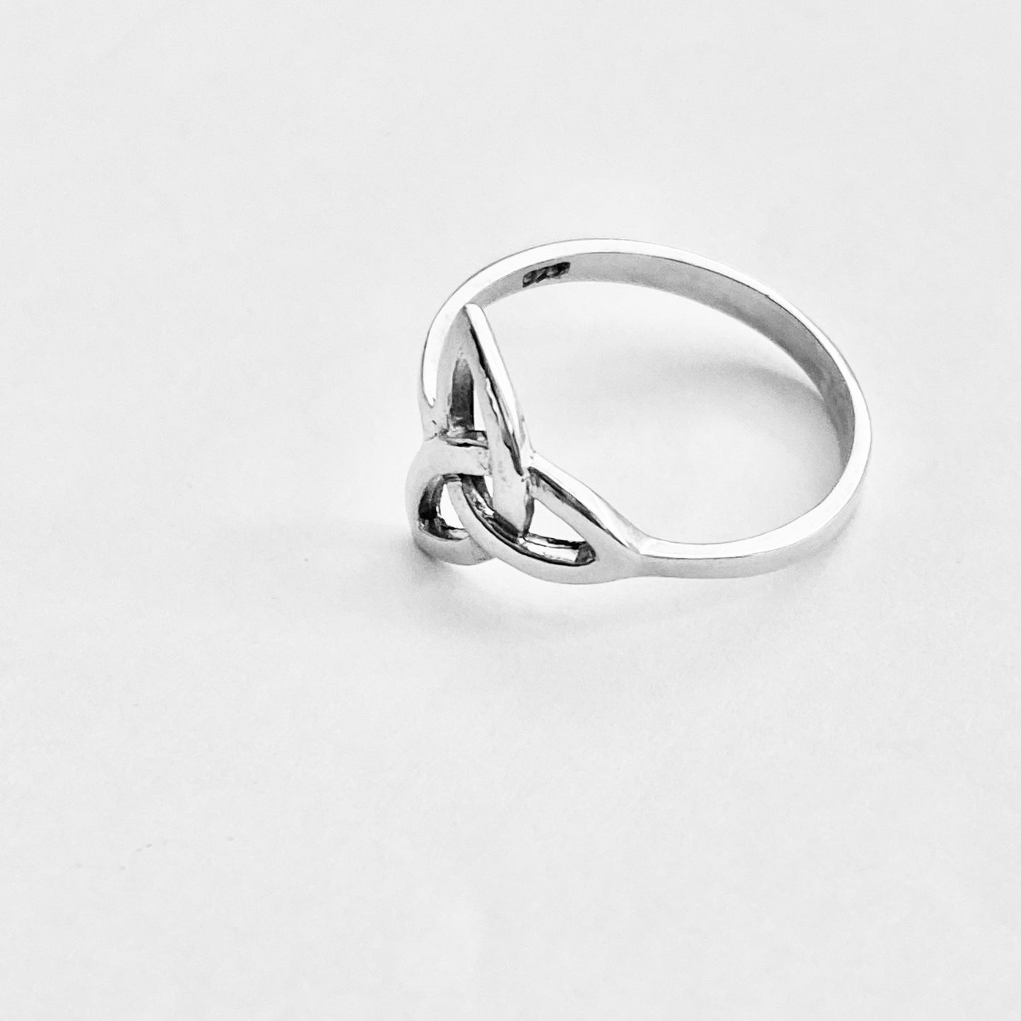 Sterling Silver Classic Triquetra Ring, Celtic Love Knots Silver Rings