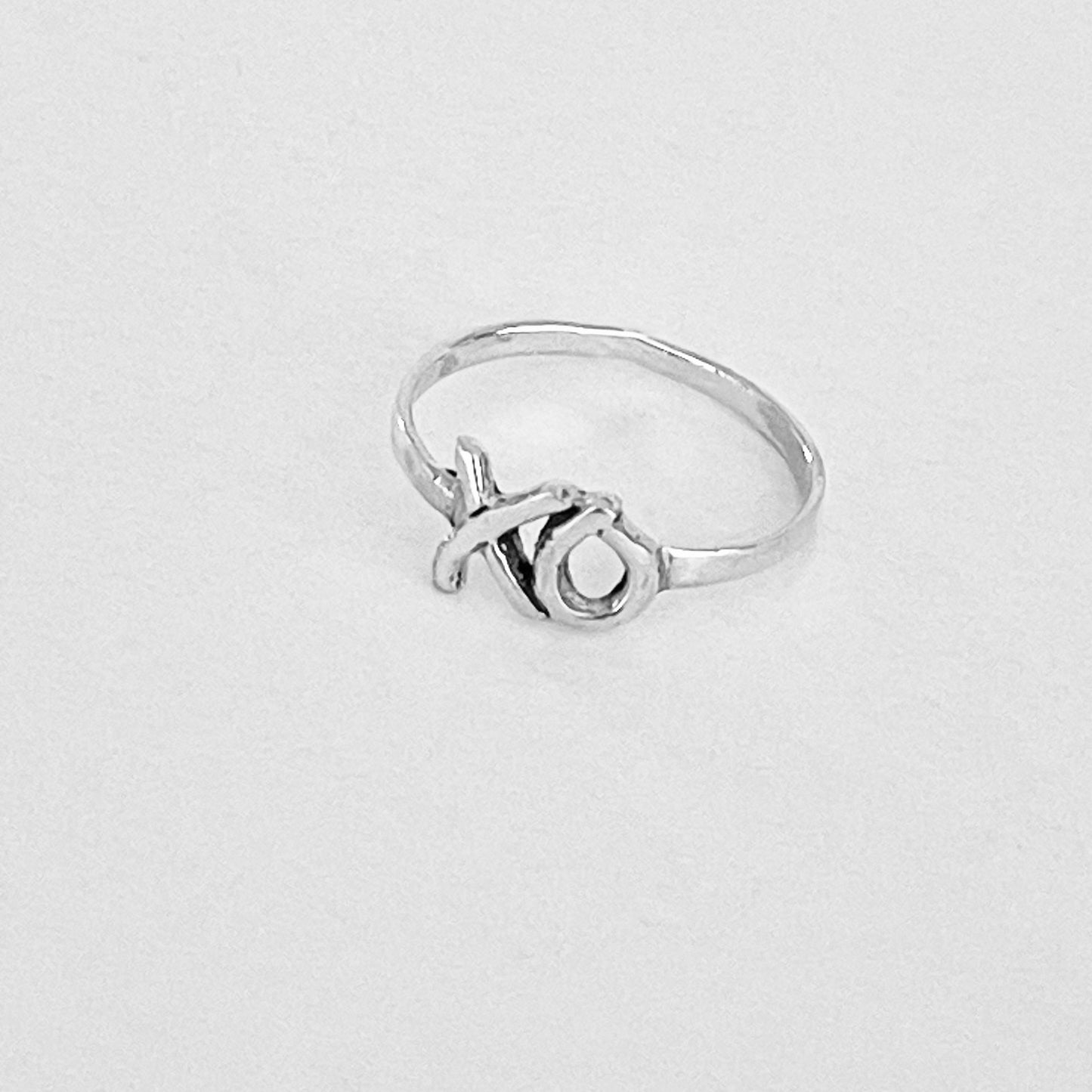 925 Sterling Silver Dainty XO Ring | Hugs and Kisses Forever Love Silver Rings
